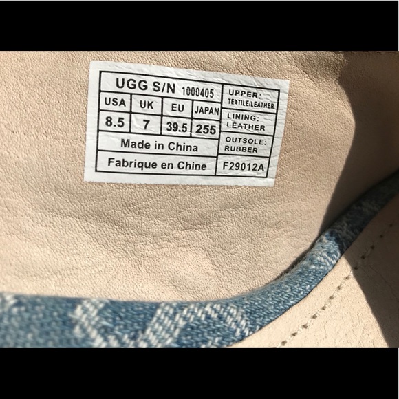 Ugg Signature Open Toe Denim Wedge Sandals - Picture 7 of 7